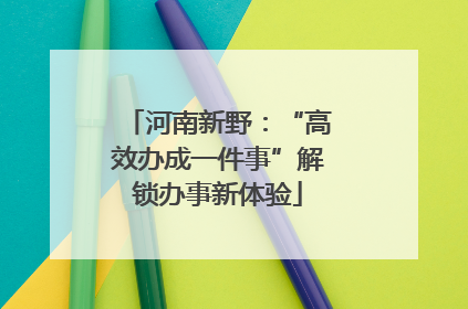 河南新野：“高效办成一件事”解锁办事新体验