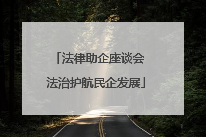 法律助企座谈会 法治护航民企发展