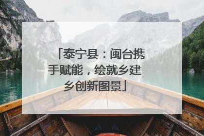 泰宁县：闽台携手赋能，绘就乡建乡创新图景