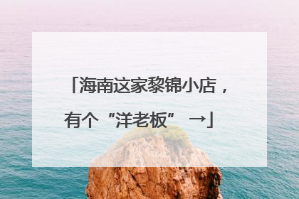 海南这家黎锦小店，有个“洋老板” →