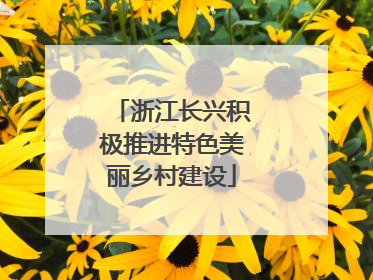 浙江长兴积极推进特色美丽乡村建设