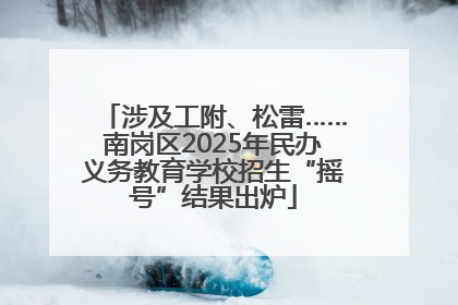 涉及工附、松雷……南岗区2025年民办义务教育学校招生“摇号”结果出炉