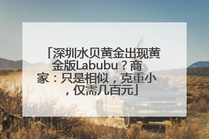 深圳水贝黄金出现黄金版Labubu？商家：只是相似，克重小，仅需几百元