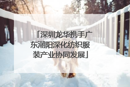深圳龙华携手广东潮阳深化纺织服装产业协同发展
