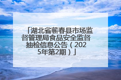 湖北省蕲春县市场监督管理局食品安全监督抽检信息公告（2025年第2期）