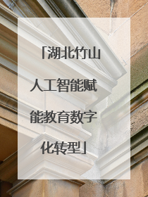 湖北竹山人工智能赋能教育数字化转型