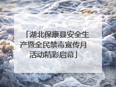 湖北保康县安全生产暨全民禁毒宣传月活动精彩启幕