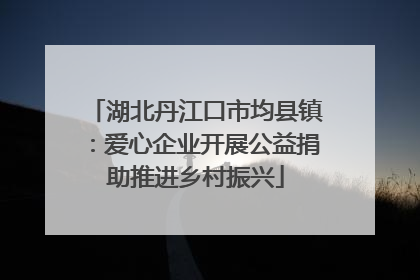 湖北丹江口市均县镇：爱心企业开展公益捐助推进乡村振兴