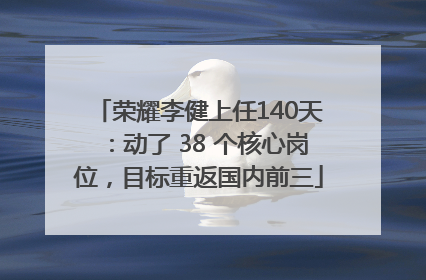 荣耀李健上任140天：动了 38 个核心岗位，目标重返国内前三