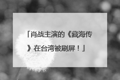 肖战主演的《藏海传》在台湾被刷屏！
