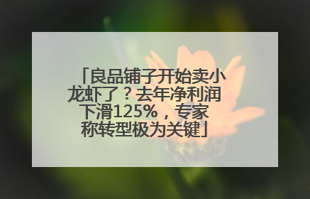良品铺子开始卖小龙虾了？去年净利润下滑125%，专家称转型极为关键