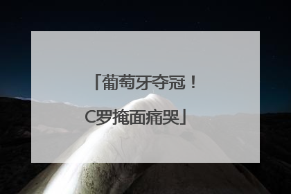 葡萄牙夺冠！C罗掩面痛哭