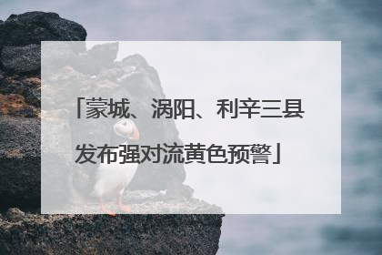 蒙城、涡阳、利辛三县发布强对流黄色预警