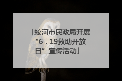 蛟河市民政局开展“6．19救助开放日”宣传活动