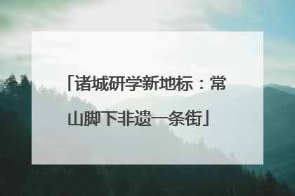 诸城研学新地标：常山脚下非遗一条街