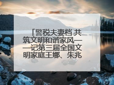 警税夫妻档 共筑文明和谐家风——记第三届全国文明家庭王娜、朱兆鹏家庭