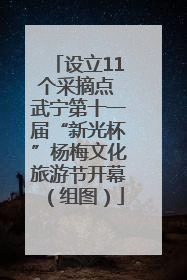设立11个采摘点 武宁第十一届“新光杯”杨梅文化旅游节开幕（组图）