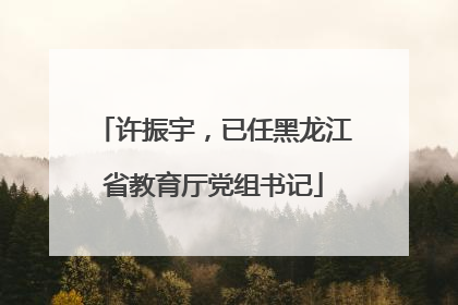 许振宇，已任黑龙江省教育厅党组书记