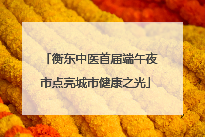 衡东中医首届端午夜市点亮城市健康之光