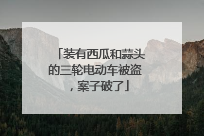 装有西瓜和蒜头的三轮电动车被盗，案子破了