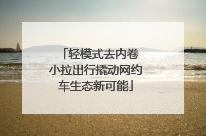 轻模式去内卷 小拉出行撬动网约车生态新可能