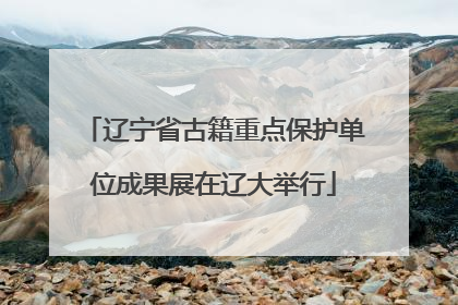 辽宁省古籍重点保护单位成果展在辽大举行