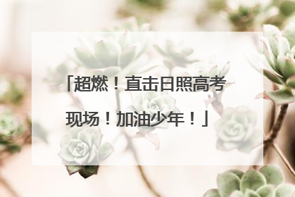 超燃！直击日照高考现场！加油少年！