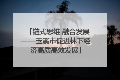 链式思维 融合发展——玉溪市促进林下经济高质高效发展