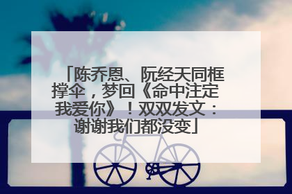 陈乔恩、阮经天同框撑伞，梦回《命中注定我爱你》！双双发文：谢谢我们都没变