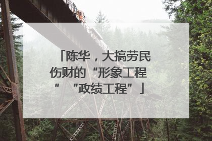 陈华，大搞劳民伤财的“形象工程”“政绩工程”