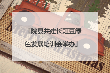 院县共建长豇豆绿色发展培训会举办