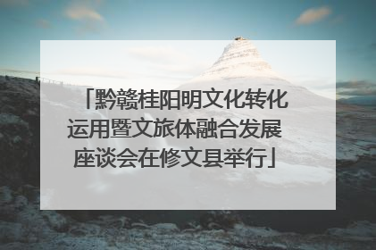 黔赣桂阳明文化转化运用暨文旅体融合发展座谈会在修文县举行