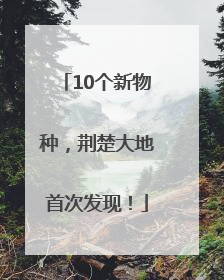 10个新物种，荆楚大地首次发现！