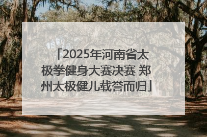 2025年河南省太极拳健身大赛决赛 郑州太极健儿载誉而归