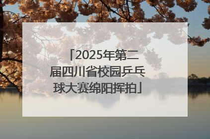 2025年第二届四川省校园乒乓球大赛绵阳挥拍
