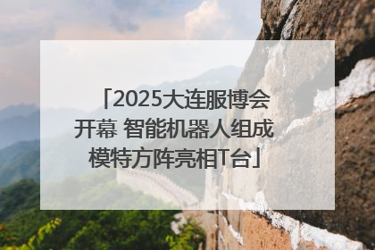 2025大连服博会开幕 智能机器人组成模特方阵亮相T台