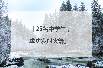 25名中学生，成功发射火箭