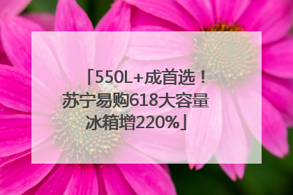 550L+成首选！苏宁易购618大容量冰箱增220%